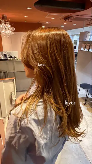 ロング 髪質改善 / 透明感 カラー / 冨成のヘアスタイル