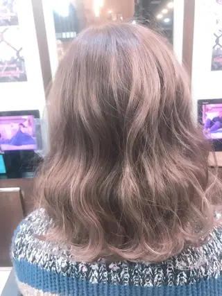 ミディアム カラー ヘアアレンジ 透明感韓国ヘア♡ みつきのヘアスタイル