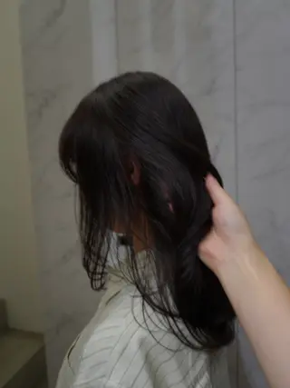 カラー ミユ/レイヤー/ カットモデル/名東区のヘアスタイル