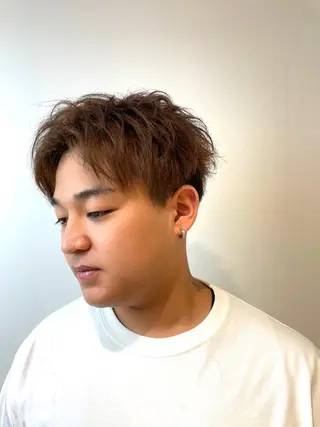 カラー メンズ IwAsh中山所属・✂︎中山ブリーチ・ パーマ✂︎露木智也のヘアスタイル