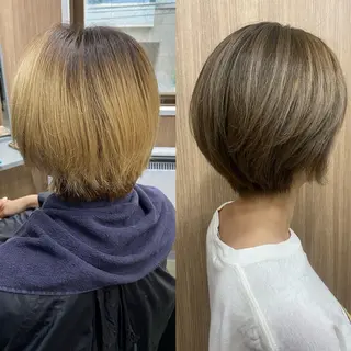 ショート SOAR所属・【髪質改善・コテ巻き パーマ】　長浜千紘のヘアスタイル