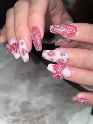 ロング m kaori𓃟のネイルデザイン