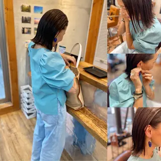 ミディアム カラー パーマ 木村丈晴✂️ご来店 お待ちしてます😊のヘアスタイル