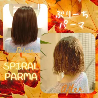 ミディアム パーマ GR 髪質改善トリートメント×ヘッドスパ【ジーアール】所属・🌺中村🌺毎日楽し くなる髪をご提案✨のヘアスタイル