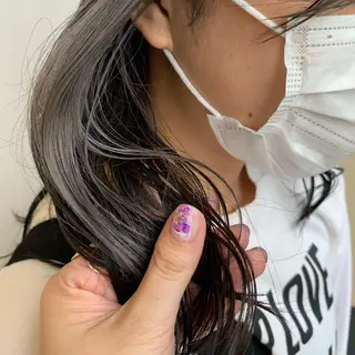 ミディアム カラー ウスイ ハルカのヘアスタイル