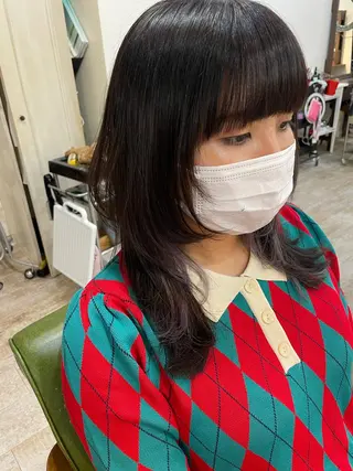 セミロング ウルフカット/ボブ りなのヘアスタイル