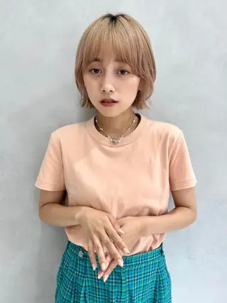 ショート カラー 盛れる韓国ヘア🩰/ 透明感カラー/華のヘアスタイル