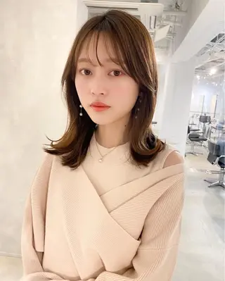 ミディアム パーマ レイヤーカットのプロ 大人ヘア宮森貴志のヘアスタイル