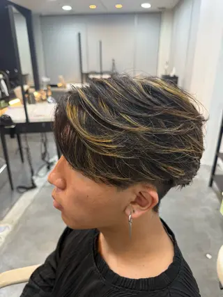 カラー パーマ メンズ Men's BIRTH by happiness 梅田中崎町店所属・RISA/大阪 /メンズ専門美容師のヘアスタイル