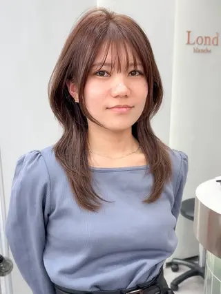 セミロング 縮毛矯正/韓国ヘア /レイヤー🎀ミズキのヘアスタイル