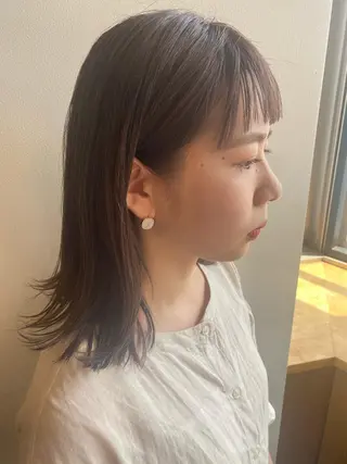 ミディアム カラー china/ボブ/ ブリーチカラーのヘアスタイル