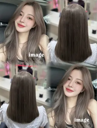 ロング カラー 🤍韓国大人っぽ ベージュMAI🤍のヘアスタイル