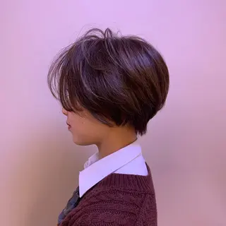 ショート カラー 似合わせカットカラー ♡佐藤捺美のヘアスタイル