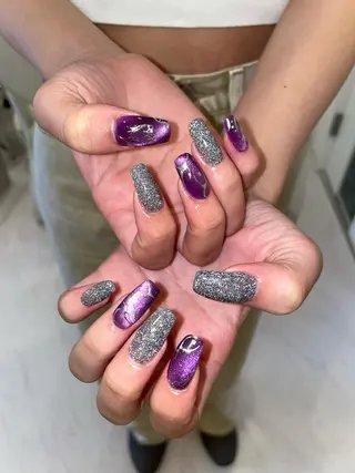 ネイル 束感まつ毛/ネイル/ LED♥KIRARAのマツエク・マツパデザイン