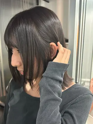 ミディアム [ ]Shiro シロ 熊谷 美容室所属・韓国系レッドカラー mikuのヘアスタイル