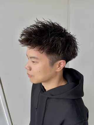 ショート パーマ 穐田 航のヘアスタイル