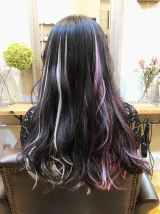 セミロング カラー エクステ指名No.1 【店長】橘田のヘアスタイル