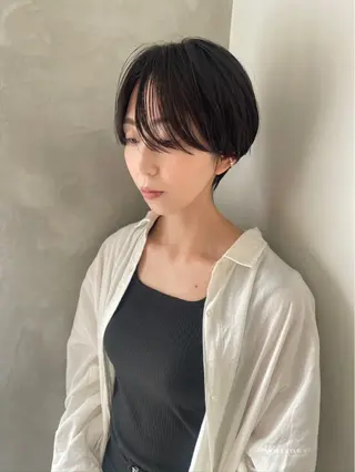 ショート 🫒🫒ブリーチなし 艶カラー🫒ヤマシロのヘアスタイル