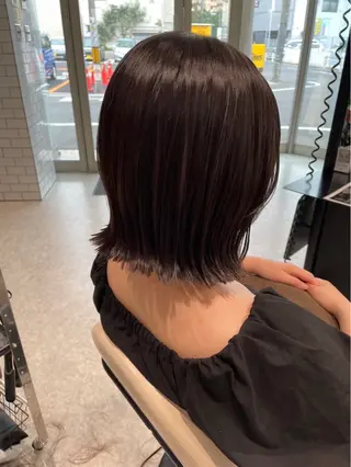ミディアム ボブ/ショートボブ/ 岡山駅/別曽遥也のヘアスタイル