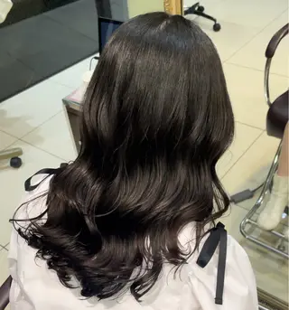 セミロング パーマ 韓国風/コテ巻き風パ ーマ るい❤️‍🔥のヘアスタイル