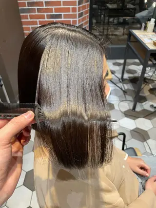 ショート 髪質改善、縮毛矯正 酸性縮毛矯正のヘアスタイル