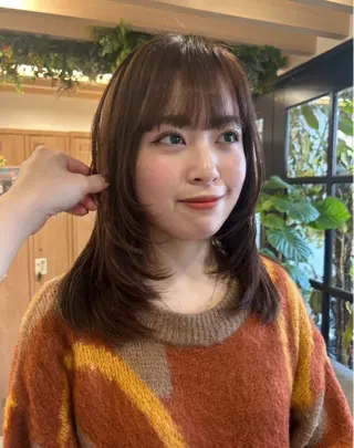 ミディアム カラー Koharu🍓/ 透明感カラ－のヘアスタイル