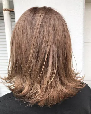 ミディアム カラー レイヤーカット匠 イソザキノリユキのヘアスタイル