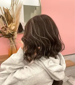 ミディアム カラー パーマ ヘアアレンジ メンズ キッズ ネイル マツエク・マツパ アイブロウ Dimo＆所属・ハイライトカラー /ダイスケのヘアスタイル