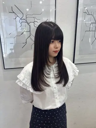 ロング 🪽髪質改善ストレー ト🤍美羽🤍のヘアスタイル