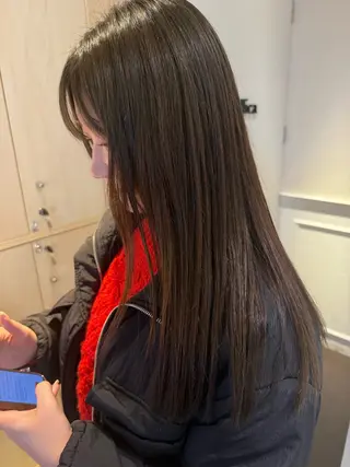 ロング カラー ヘアアレンジ 垢抜け韓国風ヘア カラーMIKUのヘアスタイル