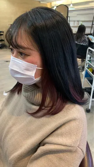 ミディアム カラー 縮毛矯正・髪質改善 鈴木悠太/当日OK✨のヘアスタイル