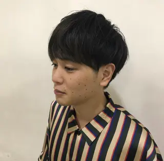 ショート メンズ AMI ウルフパーマ/メンズのヘアスタイル