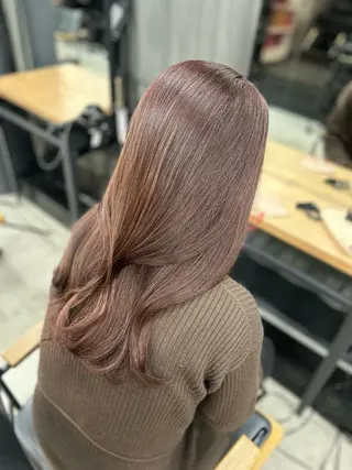 ロング 女性らしいモテヘア 韓国ヘアhikariのヘアスタイル