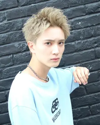 ショート カラー パーマ ヘアアレンジ メンズ キッズ ネイル マツエク・マツパ アイブロウ PERCUT大阪堀江店所属・メンズヘアのカリスマ 北地 空のヘアスタイル