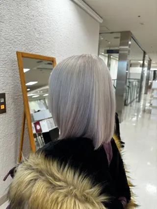 ミディアム カラー 推し活/韓国/ブリー チカラーminamiのヘアスタイル