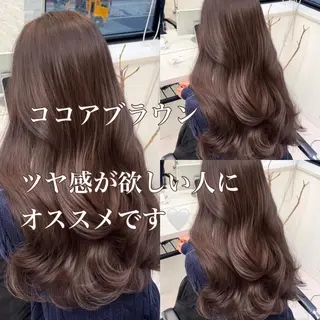 ロング カラー 韓国ヘア♡ 顔まわりカットayaのヘアスタイル