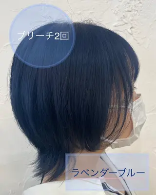 ショート カラー Ailes所属・YUZUKI/艶カラ ー/丸みショートのヘアスタイル