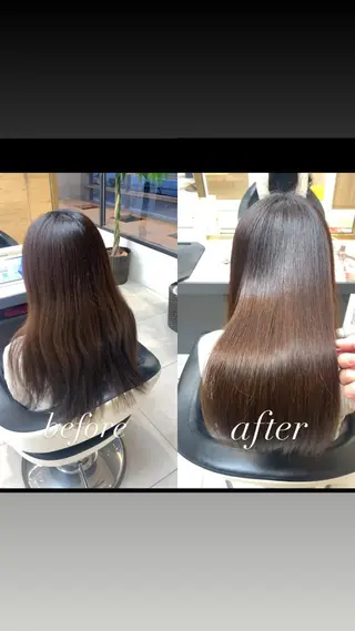 セミロング カラー EARTH葛西所属・葛西 縮毛矯正のプロ ブリーチ矯正 青木俊のヘアスタイル