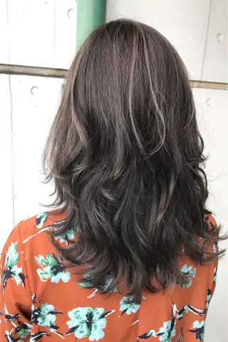 セミロング カラー 原山 直人のヘアスタイル