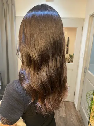 ロング ボブ/透明感カラー 岸本涼奈のヘアスタイル
