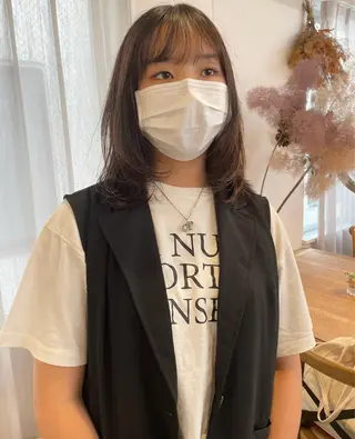 セミロング 原 菜帆のヘアスタイル