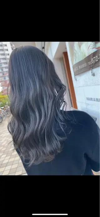 ロング カラー 一樹ハイトーン/ブリ ーチ/透明感カラーのヘアスタイル