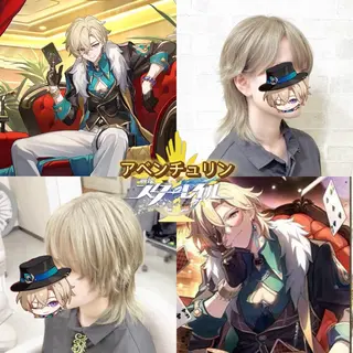 ショート カラー 推しカラー💫 ブリーチ💫若菜覚のヘアスタイル