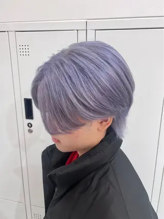 メンズ 💎艶々ハイトーン MOE💍🤍のヘアスタイル