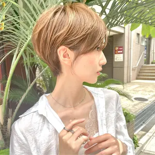 ショート カラー LucksiMie 銀座店所属・【韓国 レイヤー 髪質改善✨】かずのヘアスタイル