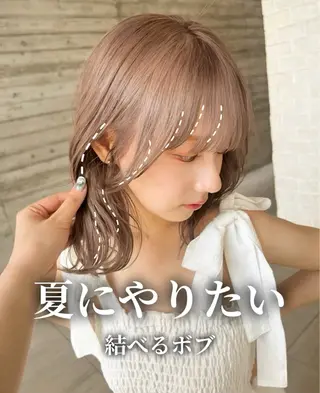 ミディアム ハイトーン特化🤍/ ハルナのヘアスタイル