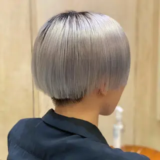 ショート カラー メンズ ✨ブリーチ支持No1 複雑履歴修正/舘岡のヘアスタイル