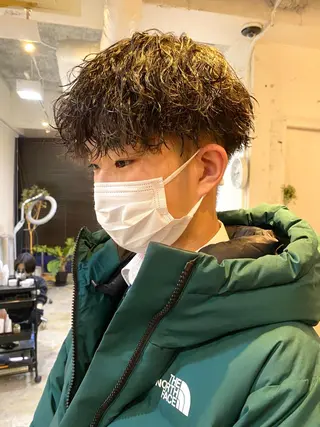 ショート パーマ メンズ おしゃれパーマ メンズ特化/みーまんのヘアスタイル