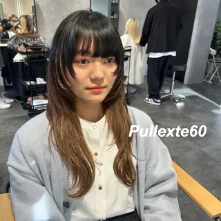 ロング プルエクステ/インナ ーカラー🦊はるなのヘアスタイル