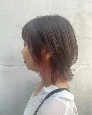 ミディアム 髪質改善カラー☆ ヘアアレンジmiyuのヘアスタイル